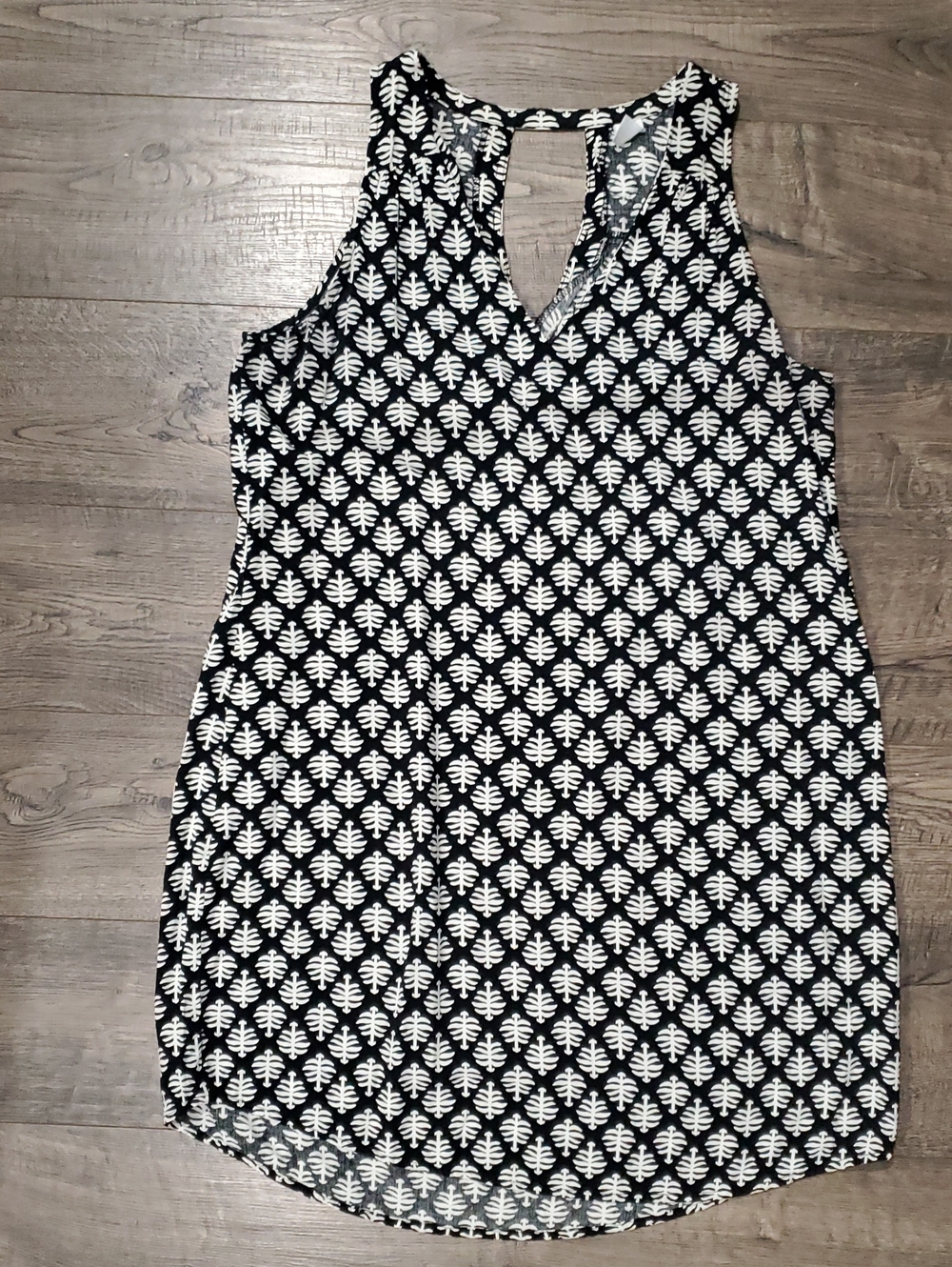 Old Navy Black and White Printed Mini Dress
